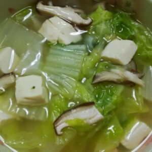 【簡単】白菜と豆腐の中華スープ【大量消費】